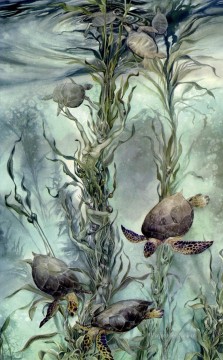 Fish Aquarium Painting - silent depths ocean